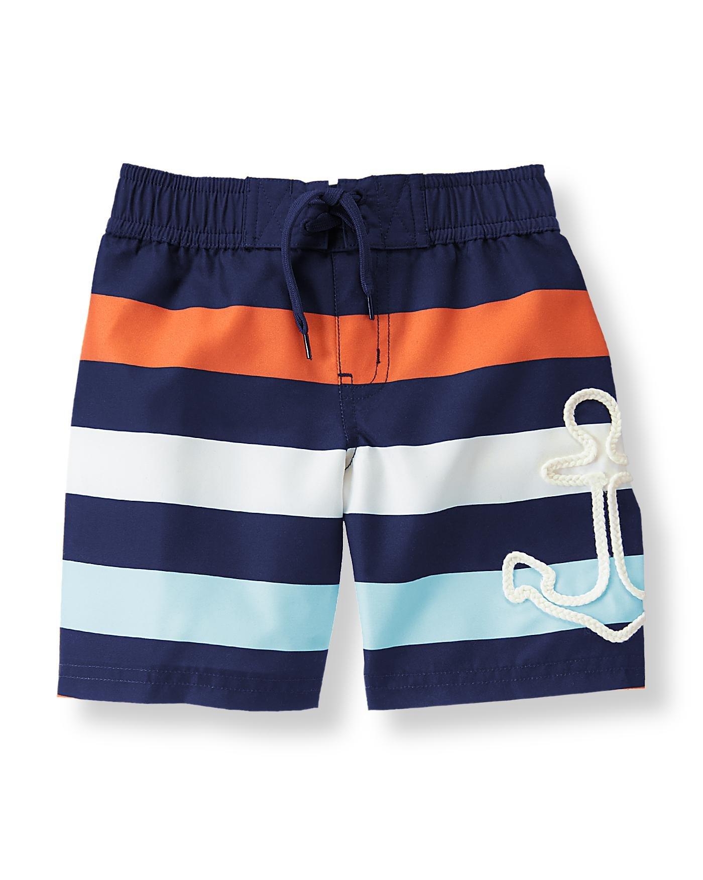 Anchor Stripe Swim Trunk image number 0