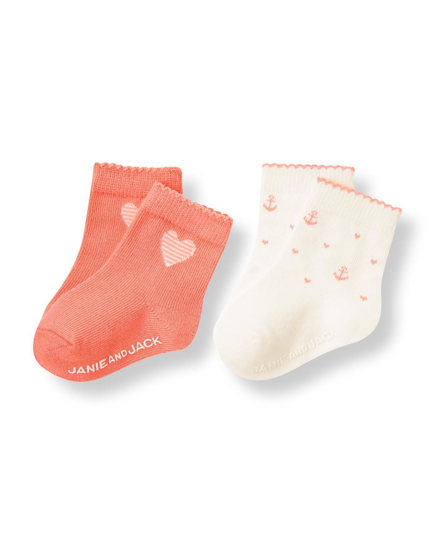 Heart Anchor Sock Two-Pack image number 0