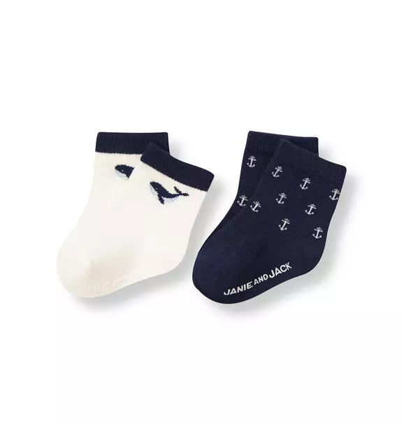 Whale Anchor Sock Two-Pack image number 0