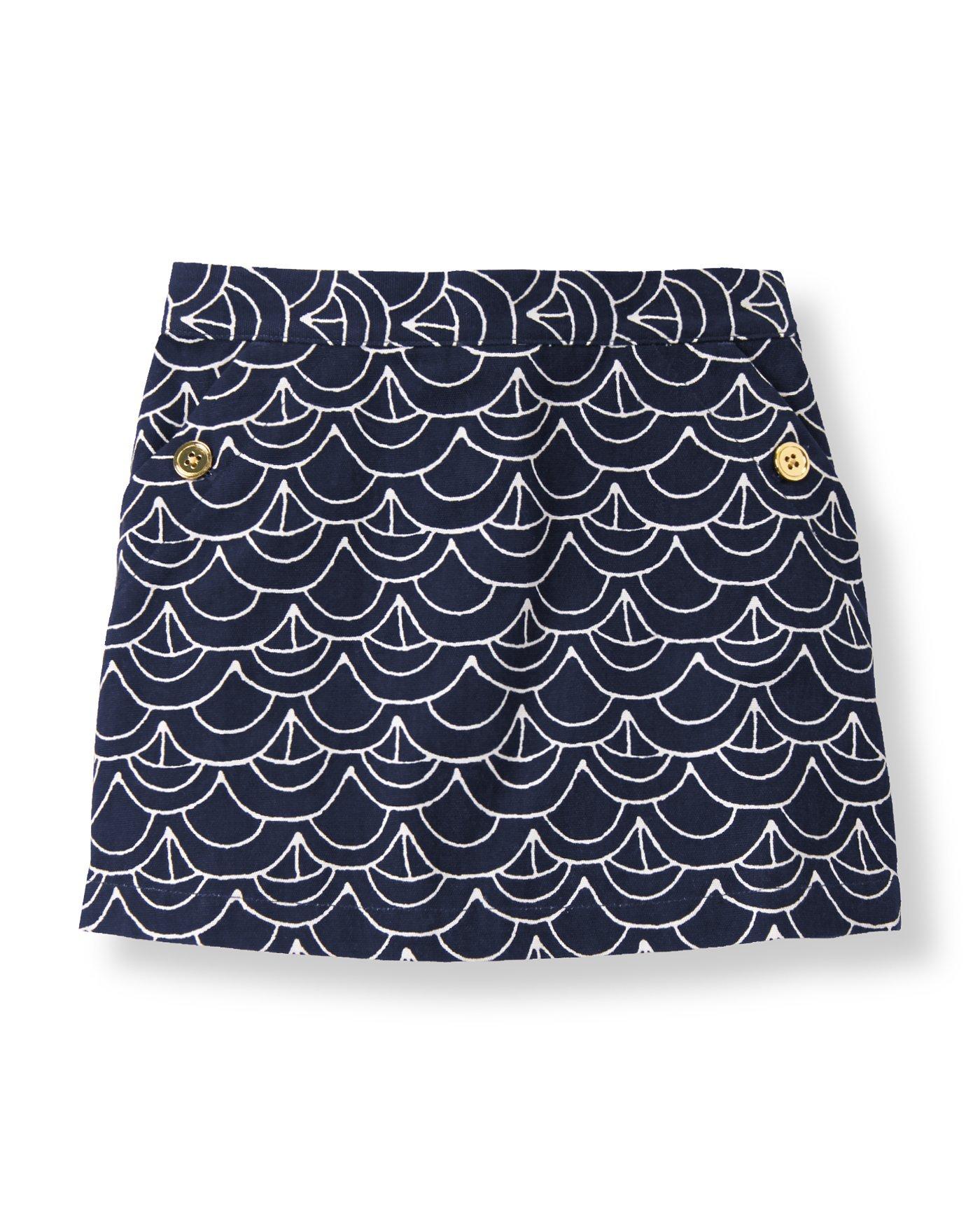 Geo Sailboat Print Skirt image number 0