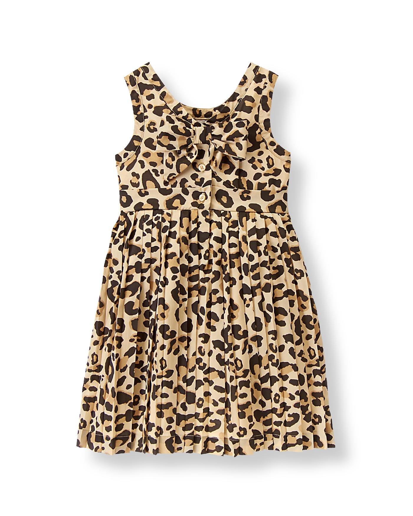 Toddler Girl Leopard Print Fuzzy Dress