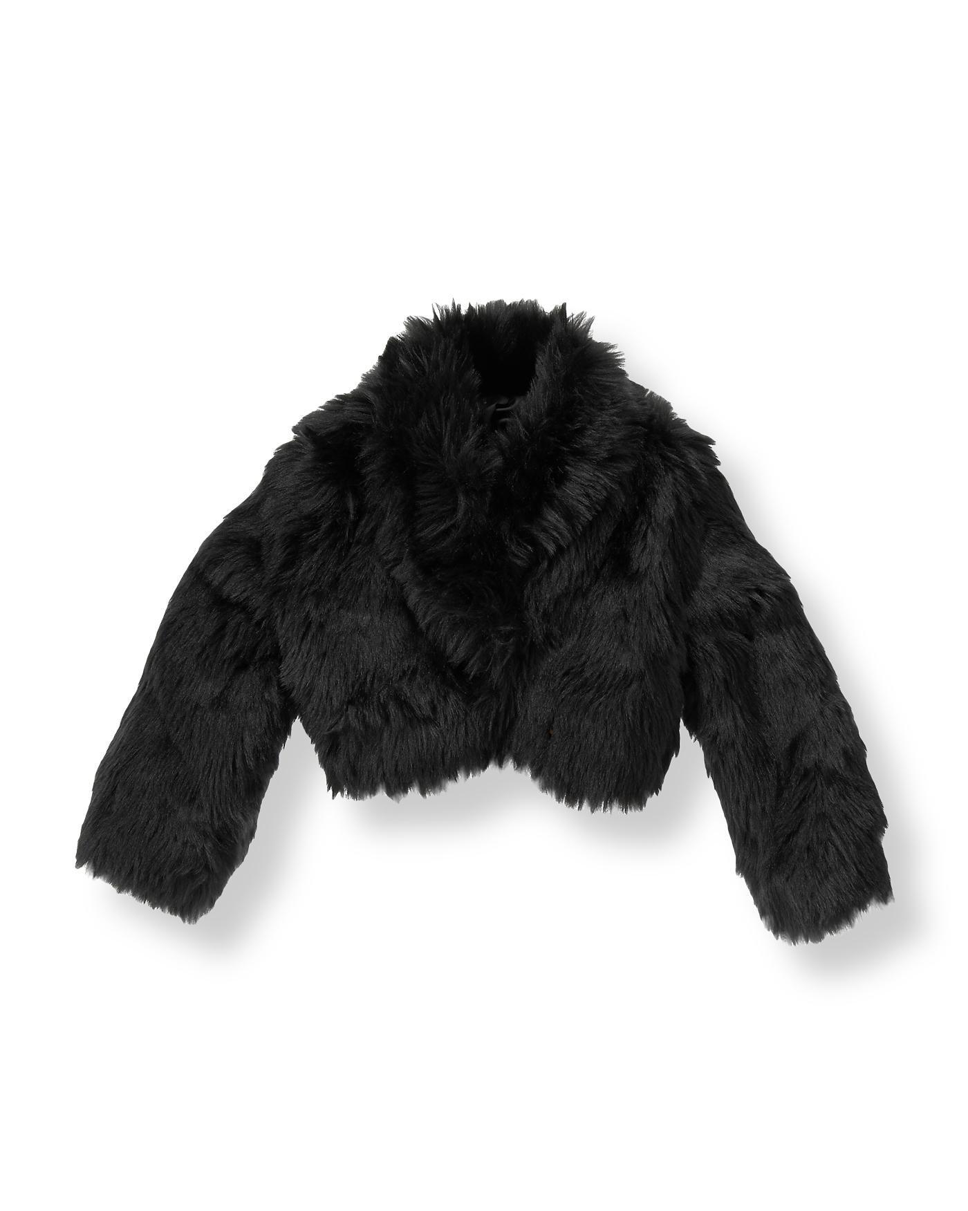Black Faux Fur Coat image number 0