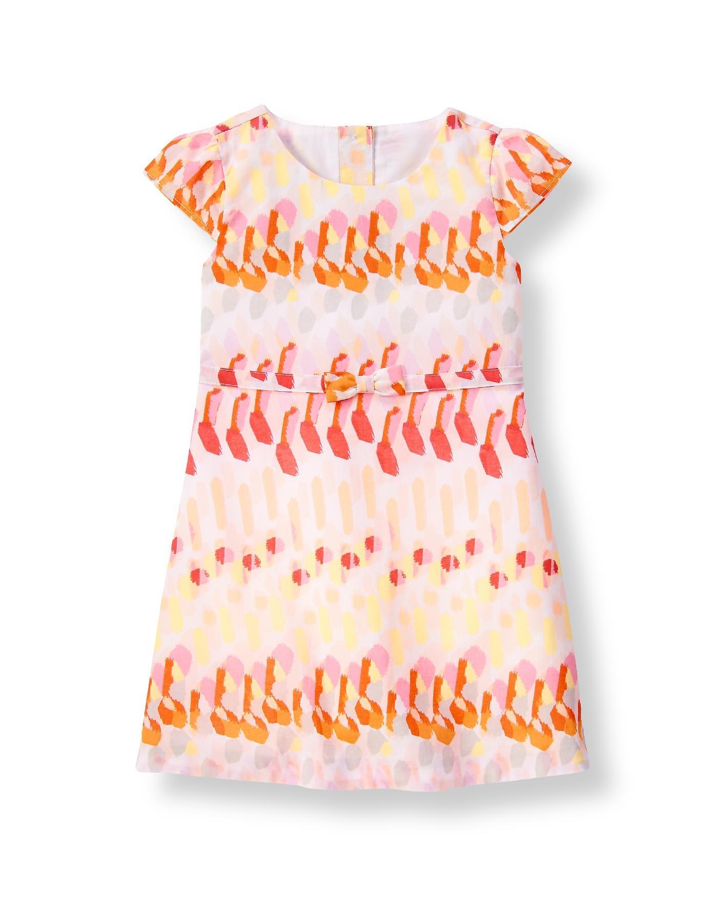 Watercolor Poppy Print Dress image number 0
