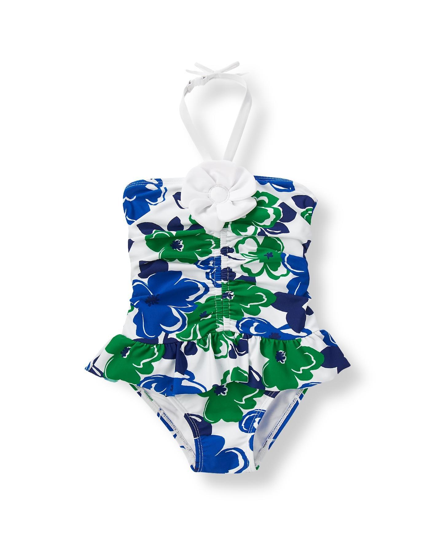 Ruffle Floral Swimsuit image number 0