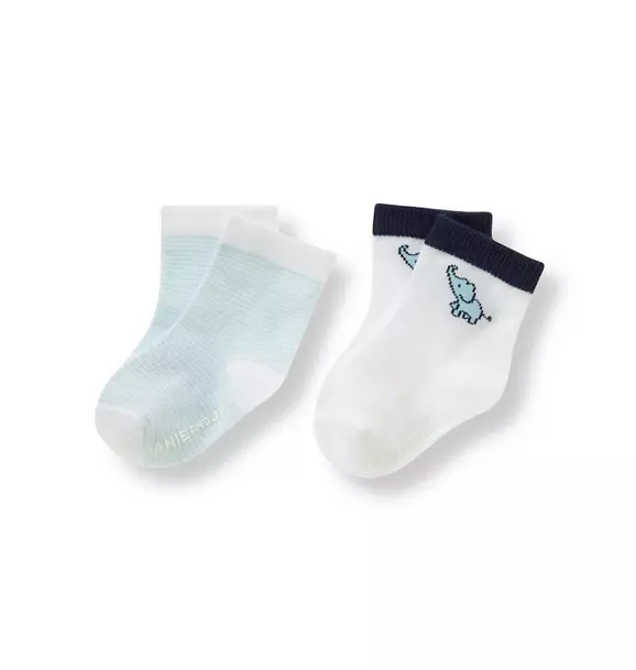 Elephant Striped Sock Two-Pack image number 0