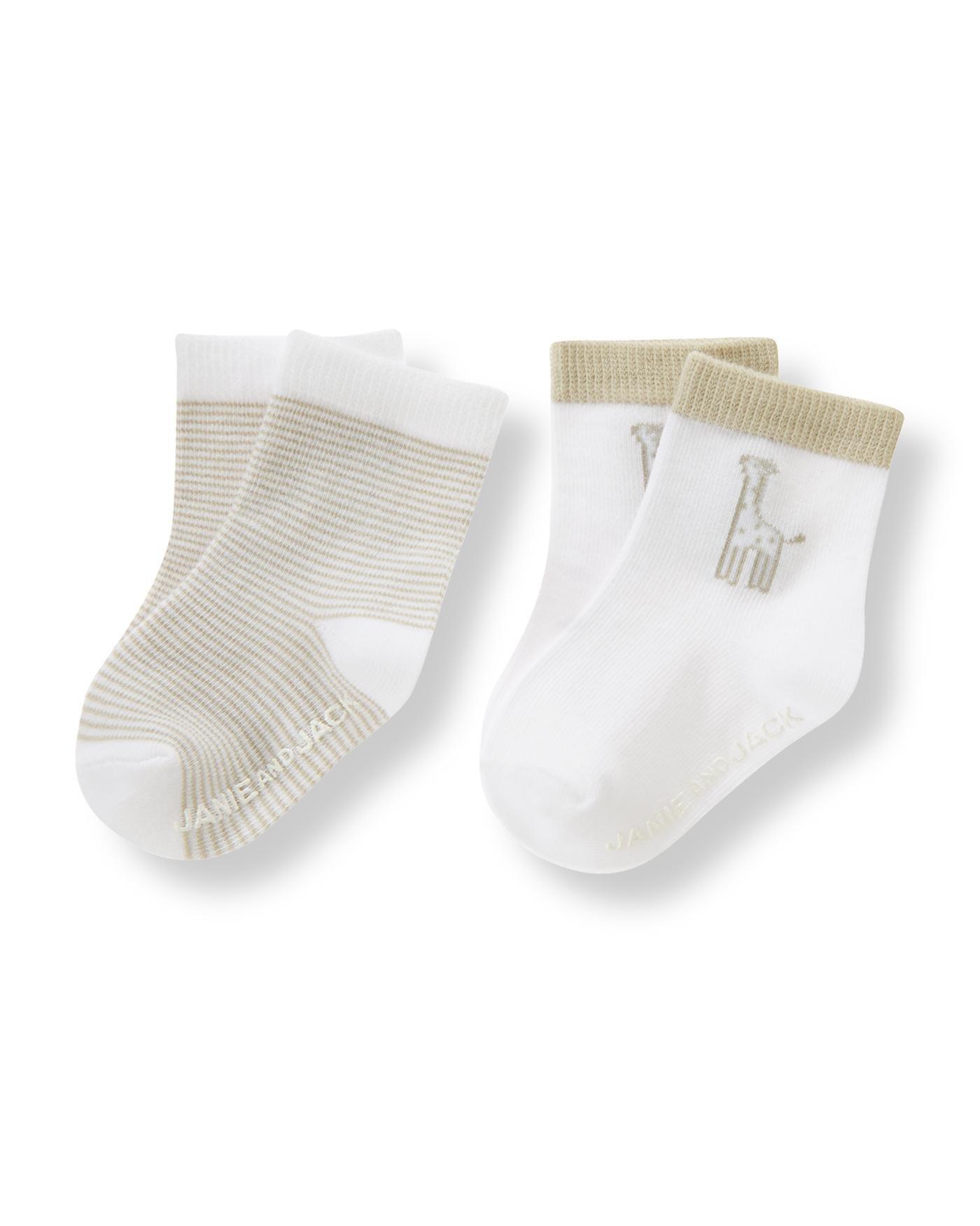 Striped Giraffe Sock Two-Pack image number 0