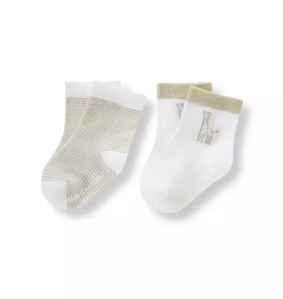 Striped Giraffe Sock Two-Pack image number 0