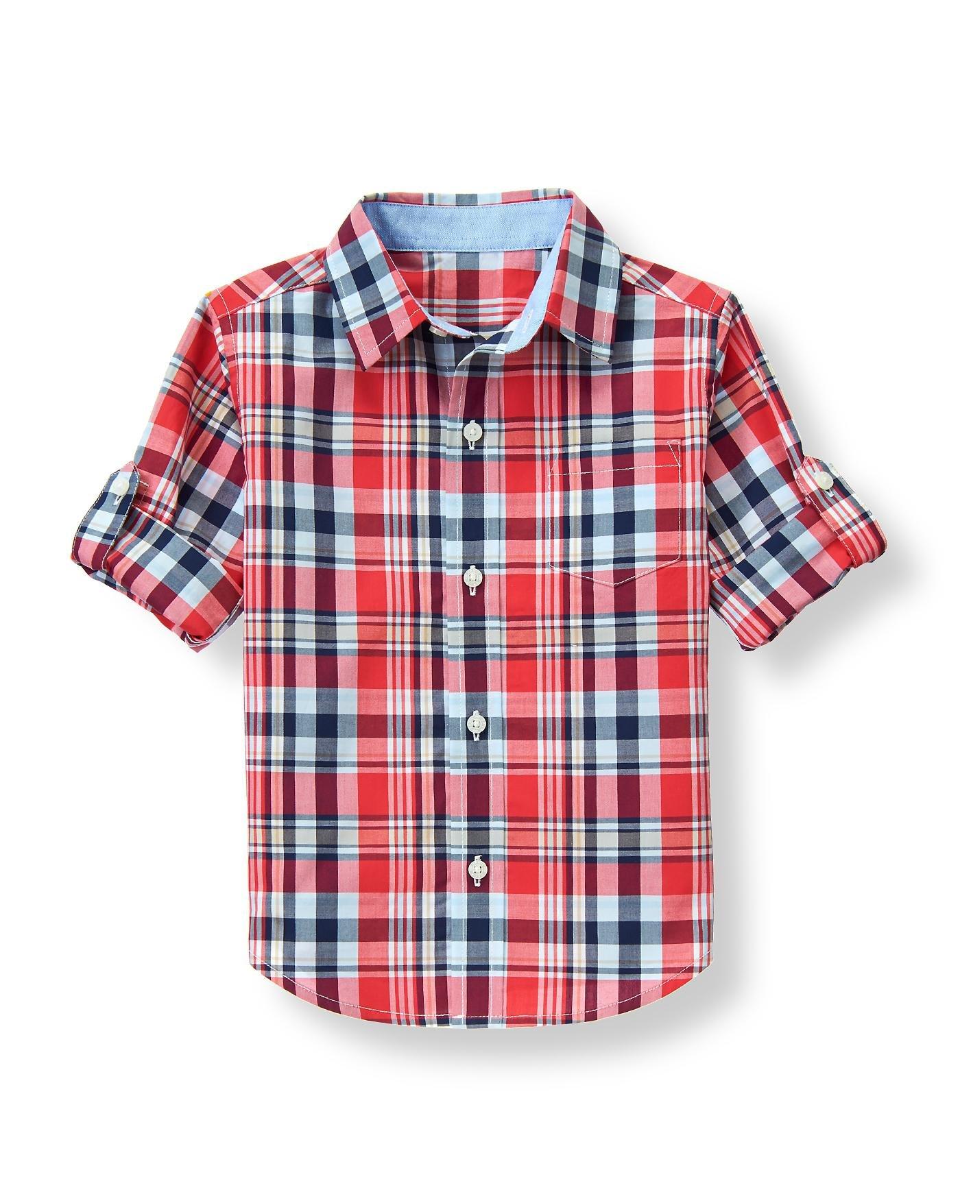 Roll Cuff Plaid Shirt image number 0