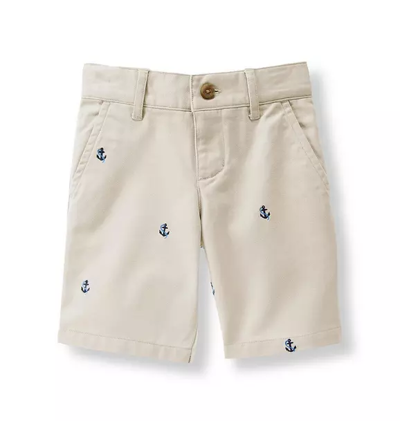 Embroidered Anchor Short