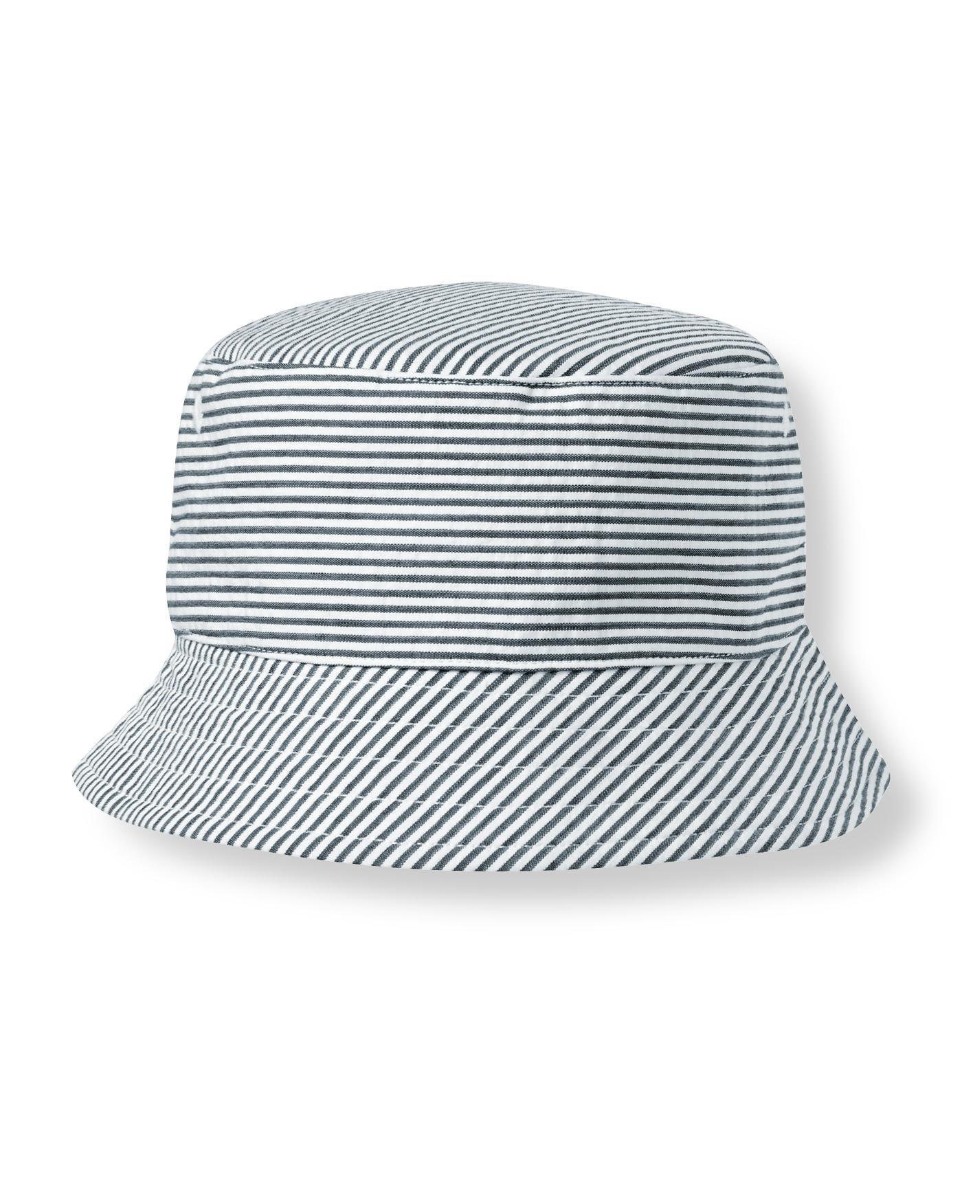 Striped Seersucker Bucket Hat image number 0
