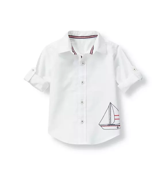Embroidered Sailboat Shirt image number 0