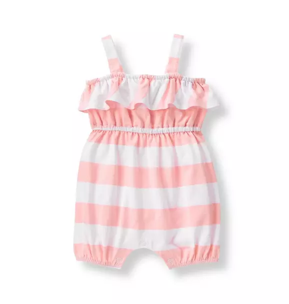 Ruffle Striped One-Piece image number 0