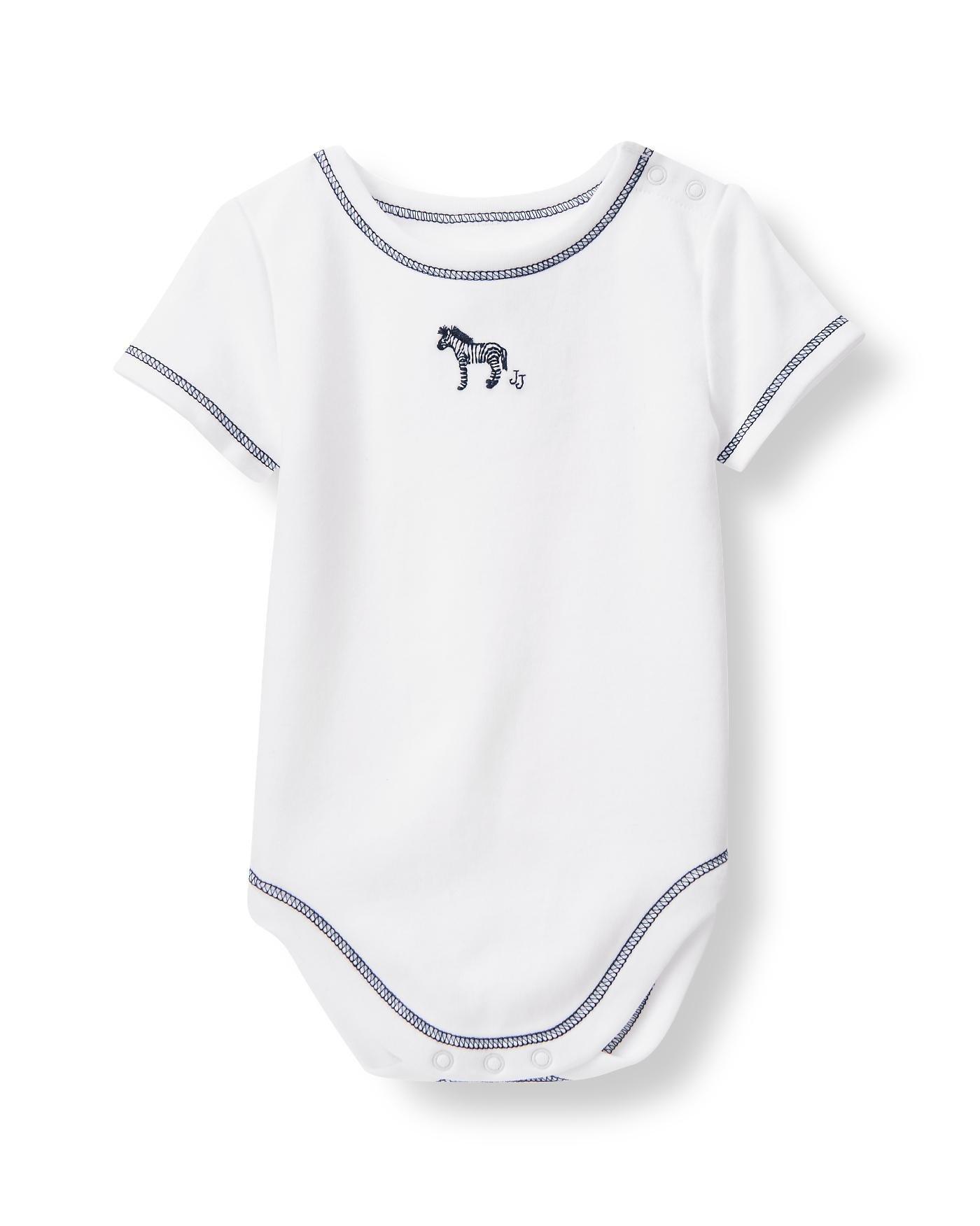 Embroidered Zebra Bodysuit image number 0