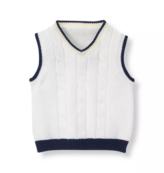 Cable Knit Sweater Vest image number 0