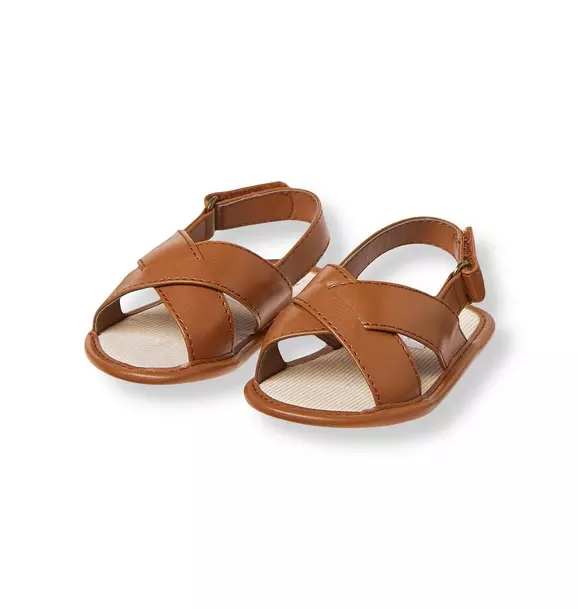 Faux Leather Crib Sandal image number 0