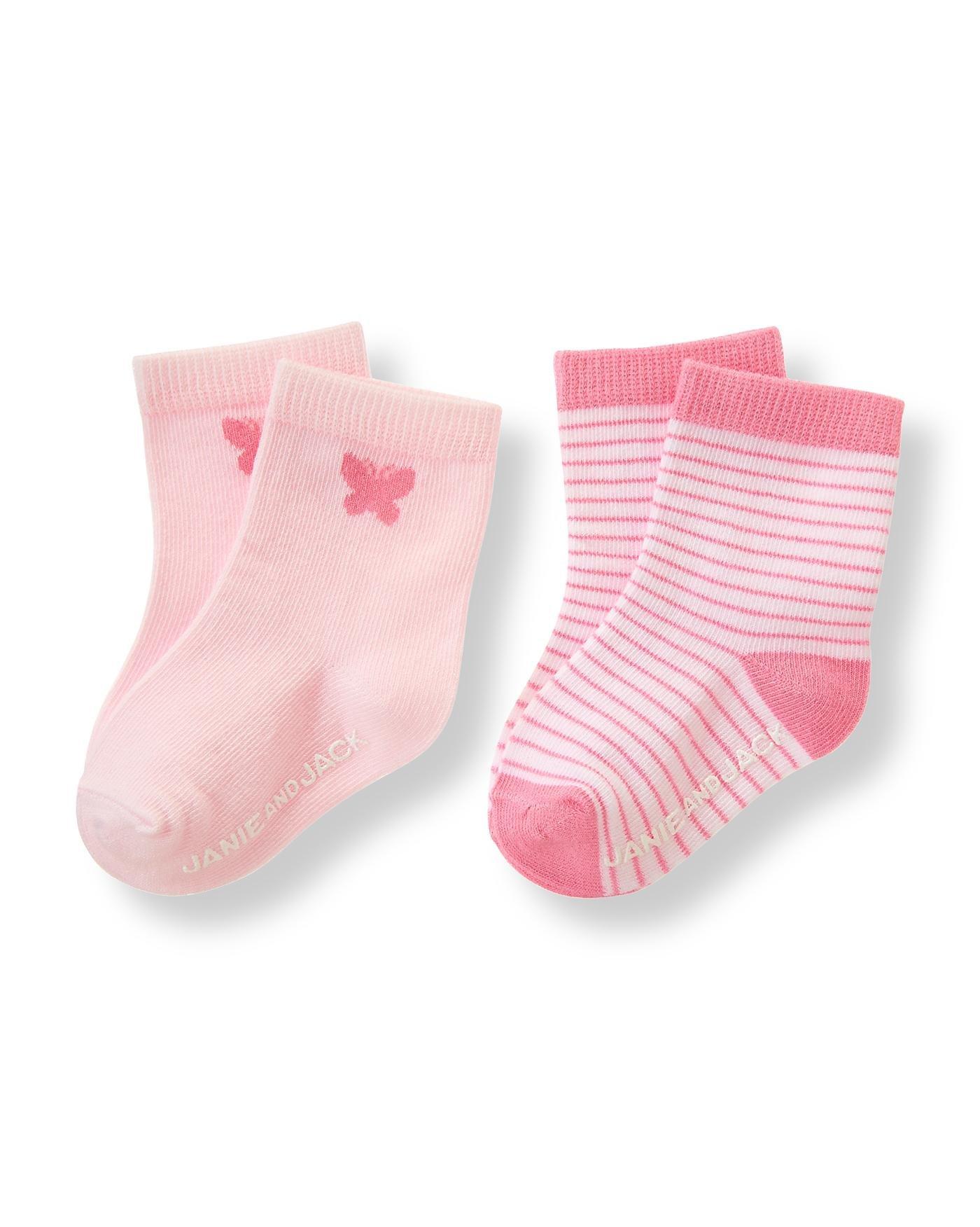 Striped Butterfly Sock Two-Pack image number 0