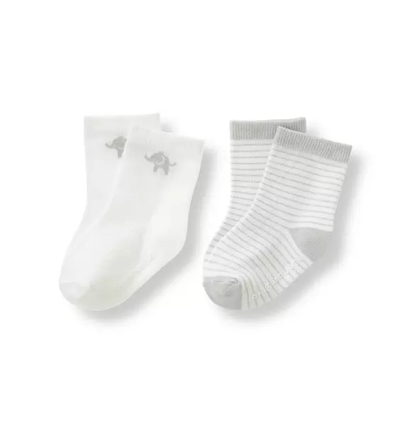 Striped Elephant Sock Two-Pack image number 0
