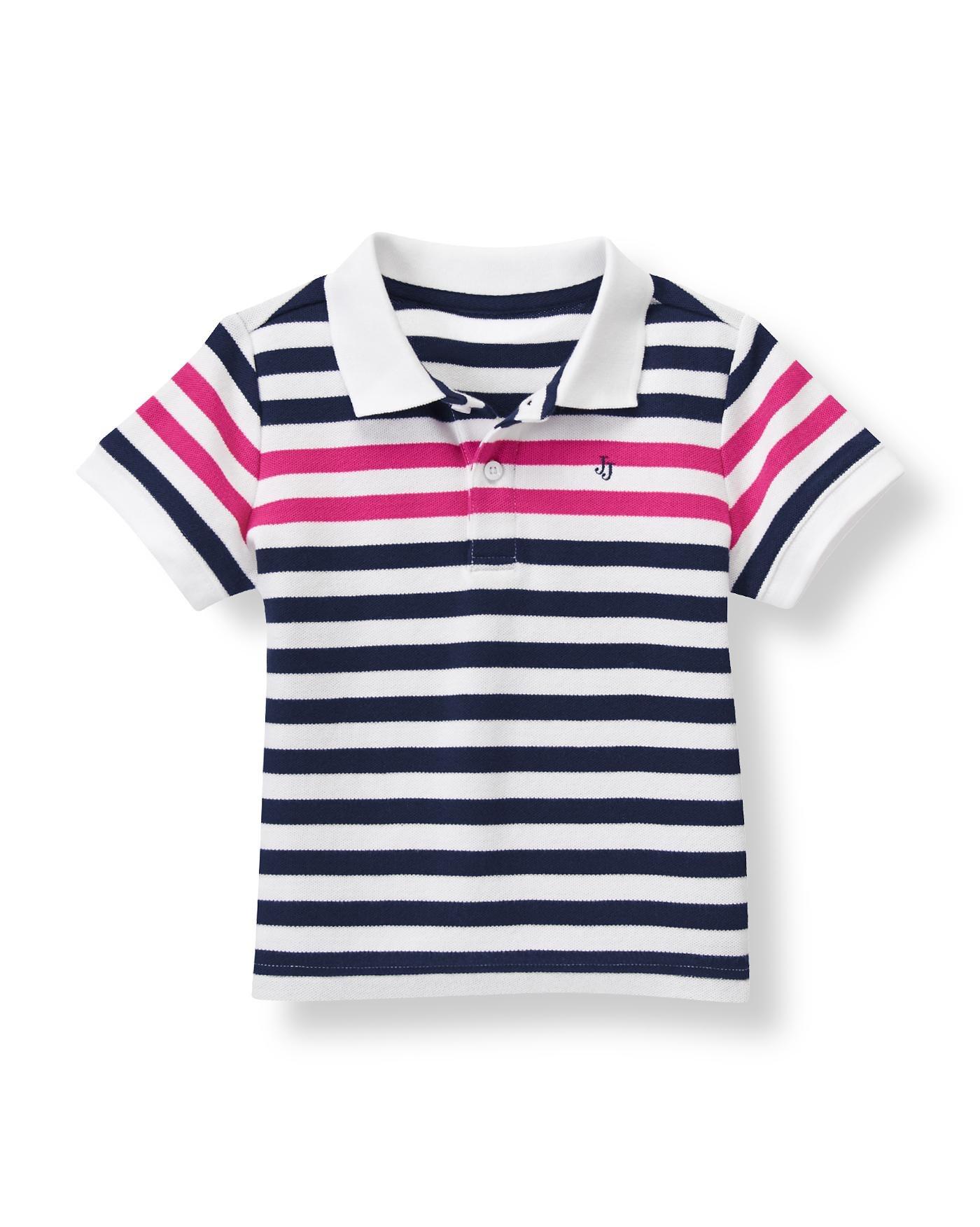 Contrast Striped Polo image number 0