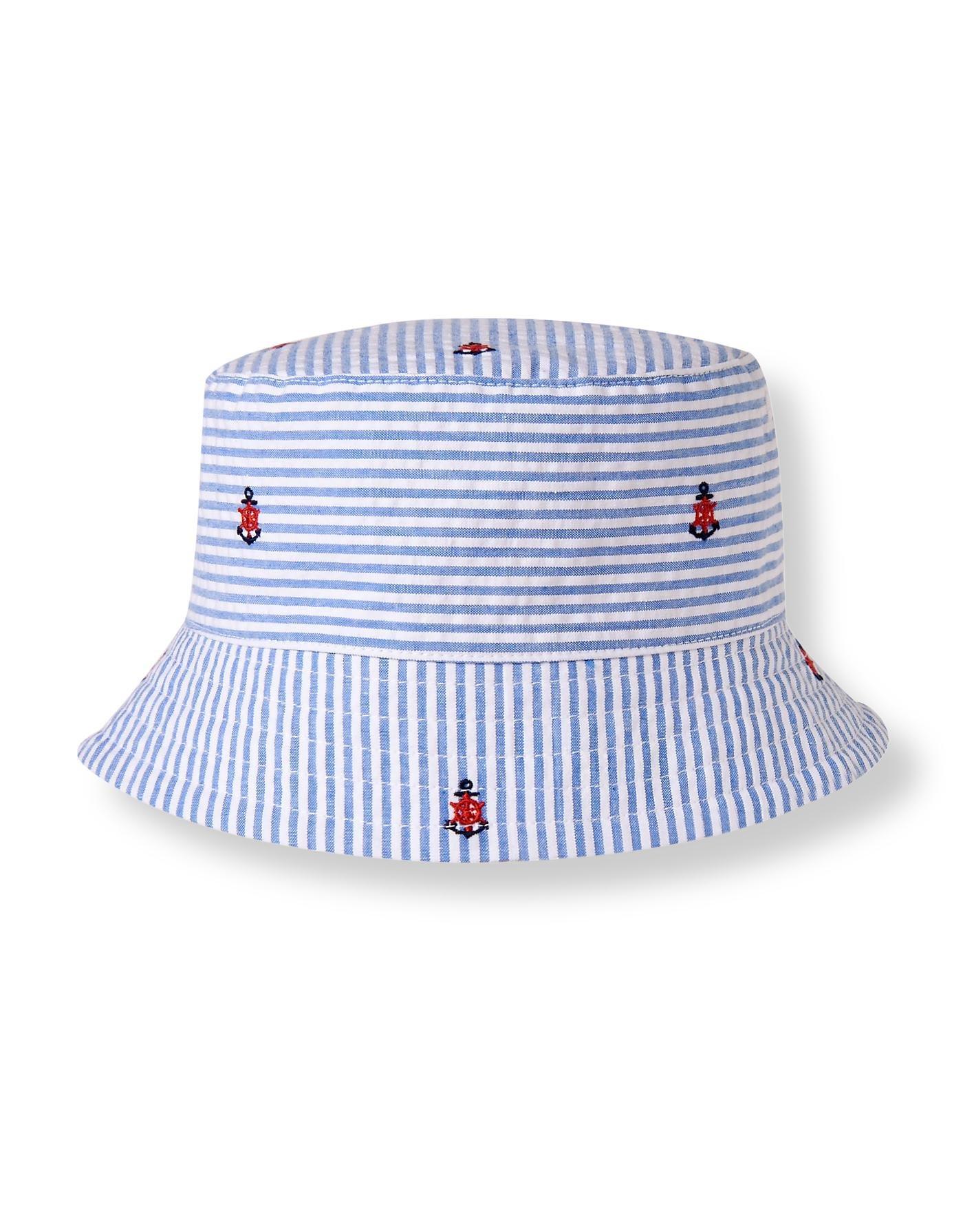 Anchor Striped Bucket Hat image number 0