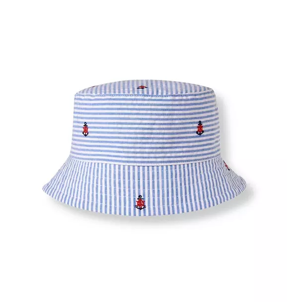 Anchor Striped Bucket Hat image number 0