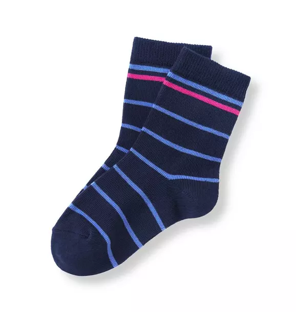 Contrast Striped Socks image number 0