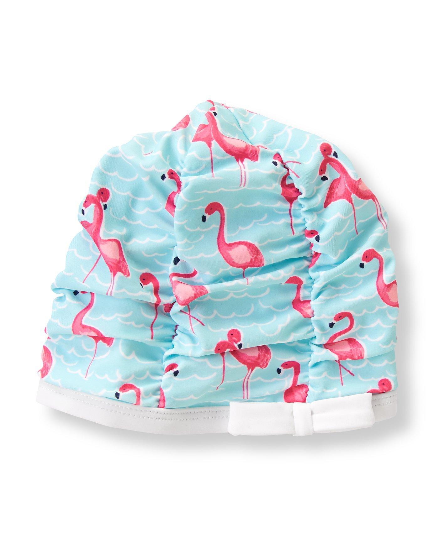 Flamingo Print Swim Cap image number 0
