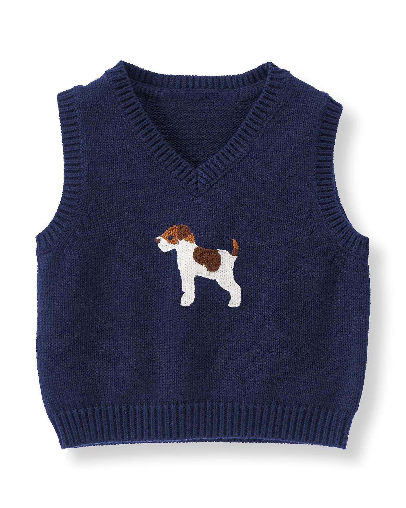 Puppy Sweater Vest by Janie and Jack