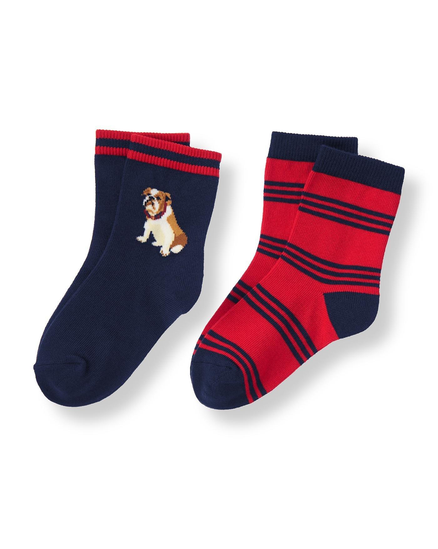 Bulldog Stripe Sock Two-Pack image number 0