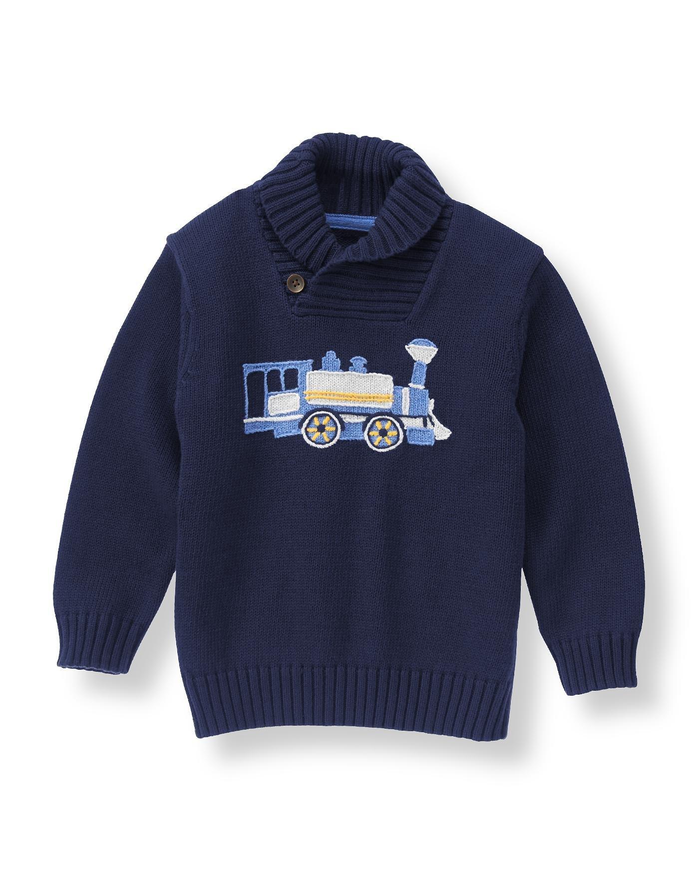 Boys train sweater hotsell