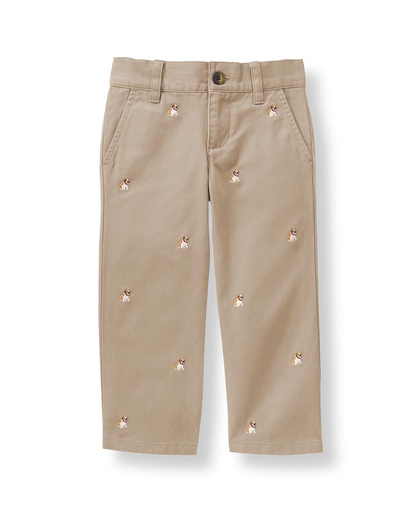 Embroidered Bulldog Pant image number 0