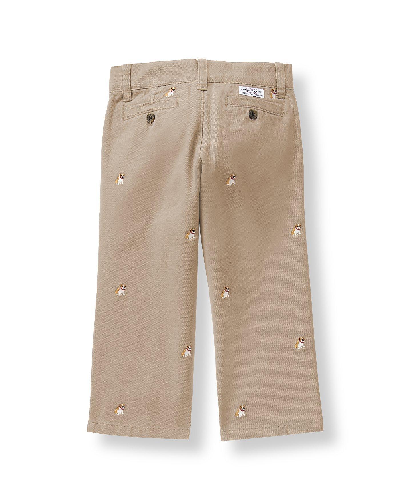 Embroidered Bulldog Pant image number 1