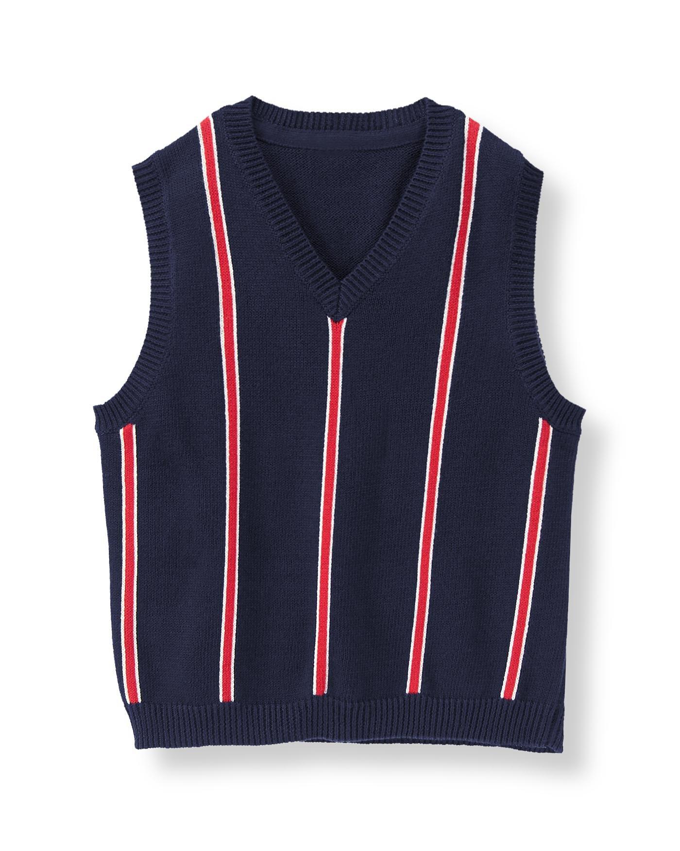Striped V-Neck Sweater Vest image number 0