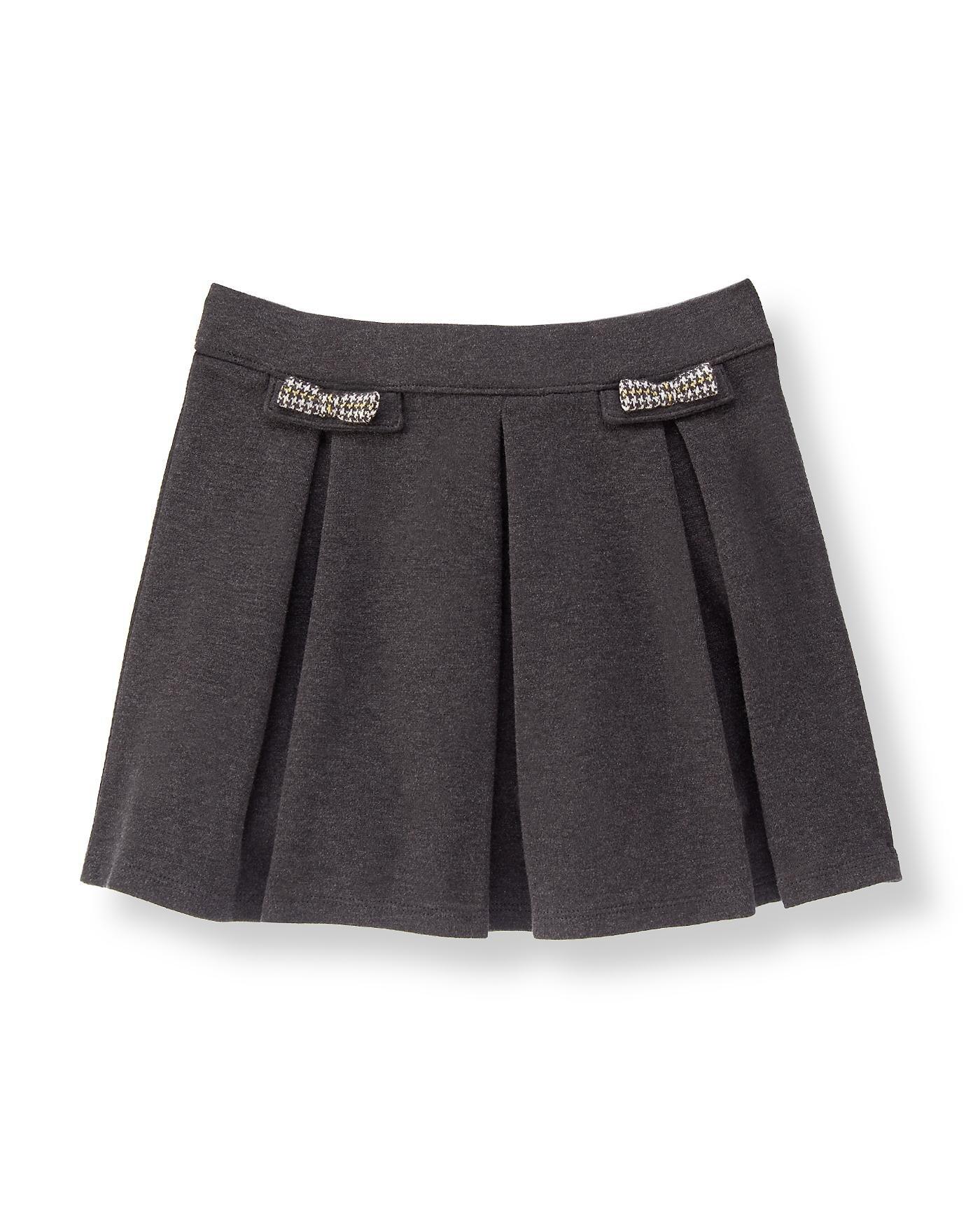Girl Charcoal Grey Pleated Ponte Skirt by Janie and Jack