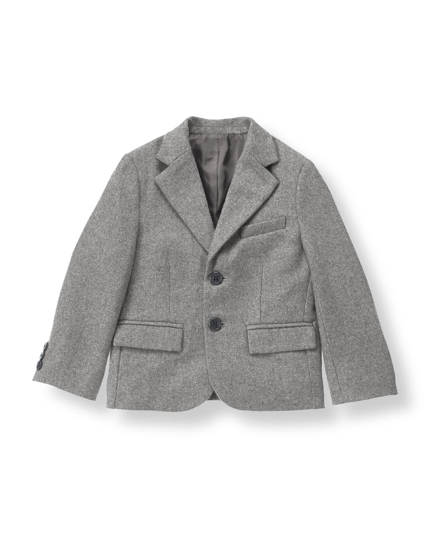 Boy Heather Grey Wool Blend Suit Blazer by Janie and Jack