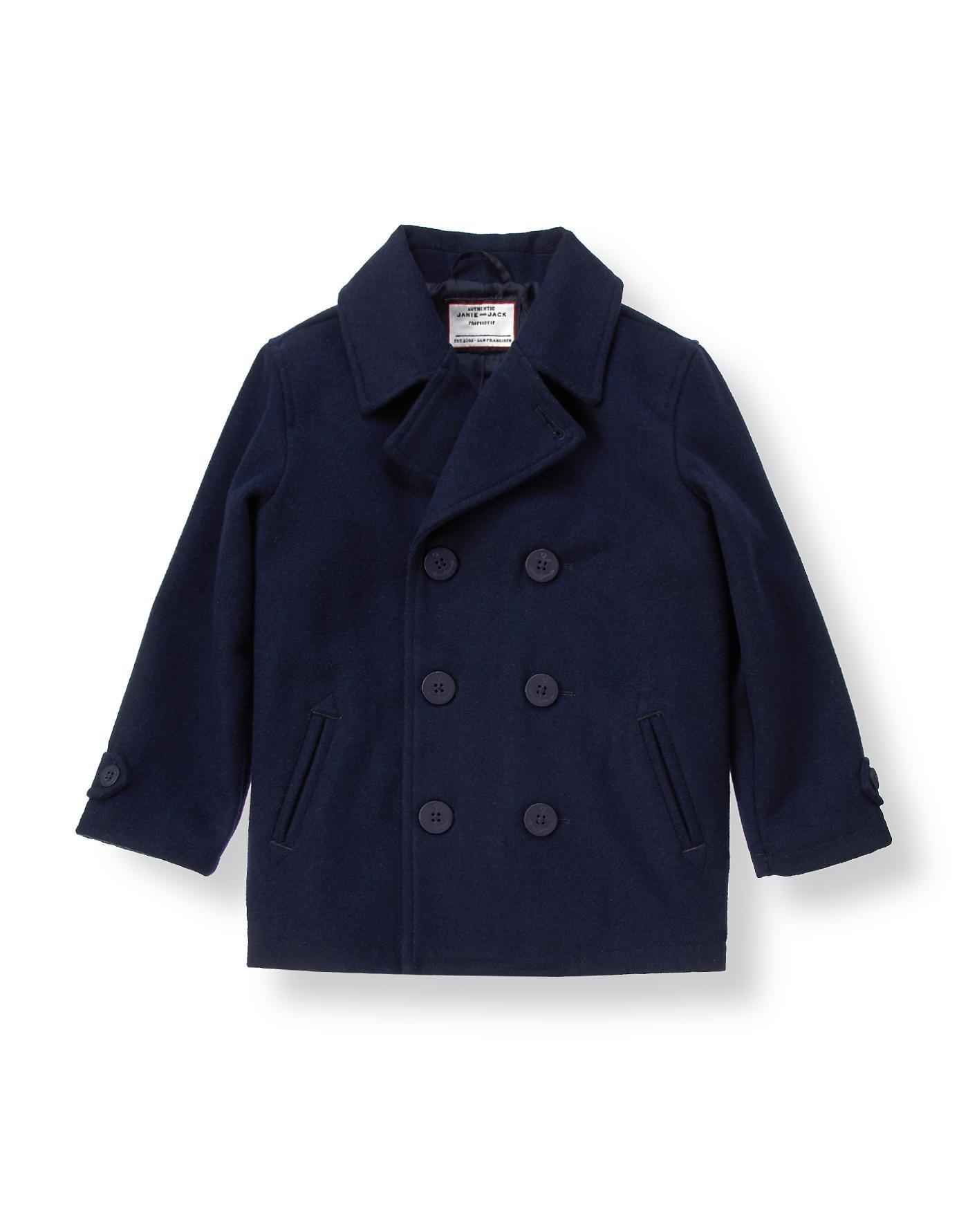 Wool Melton Peacoat image number 0