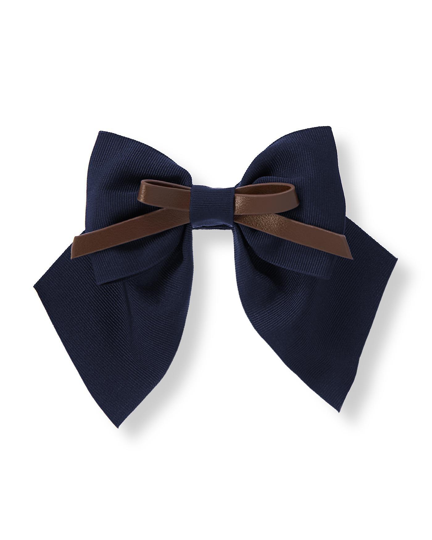 Faux Leather Bow Clip image number 0