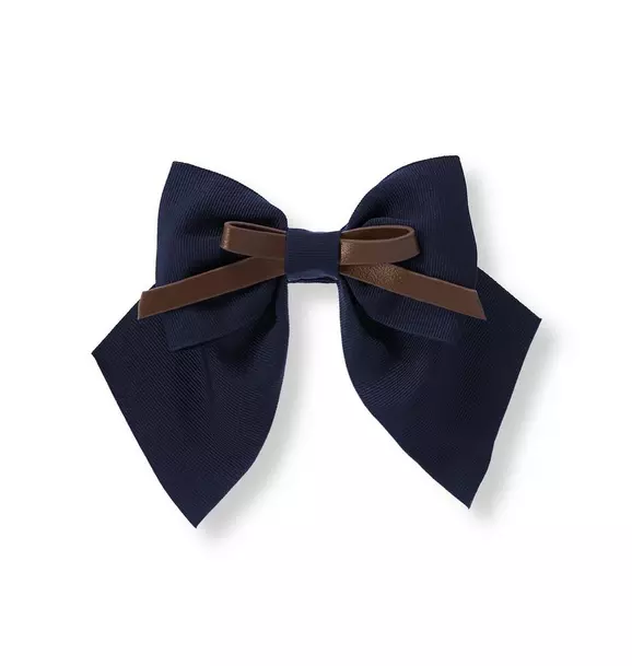Faux Leather Bow Clip image number 0