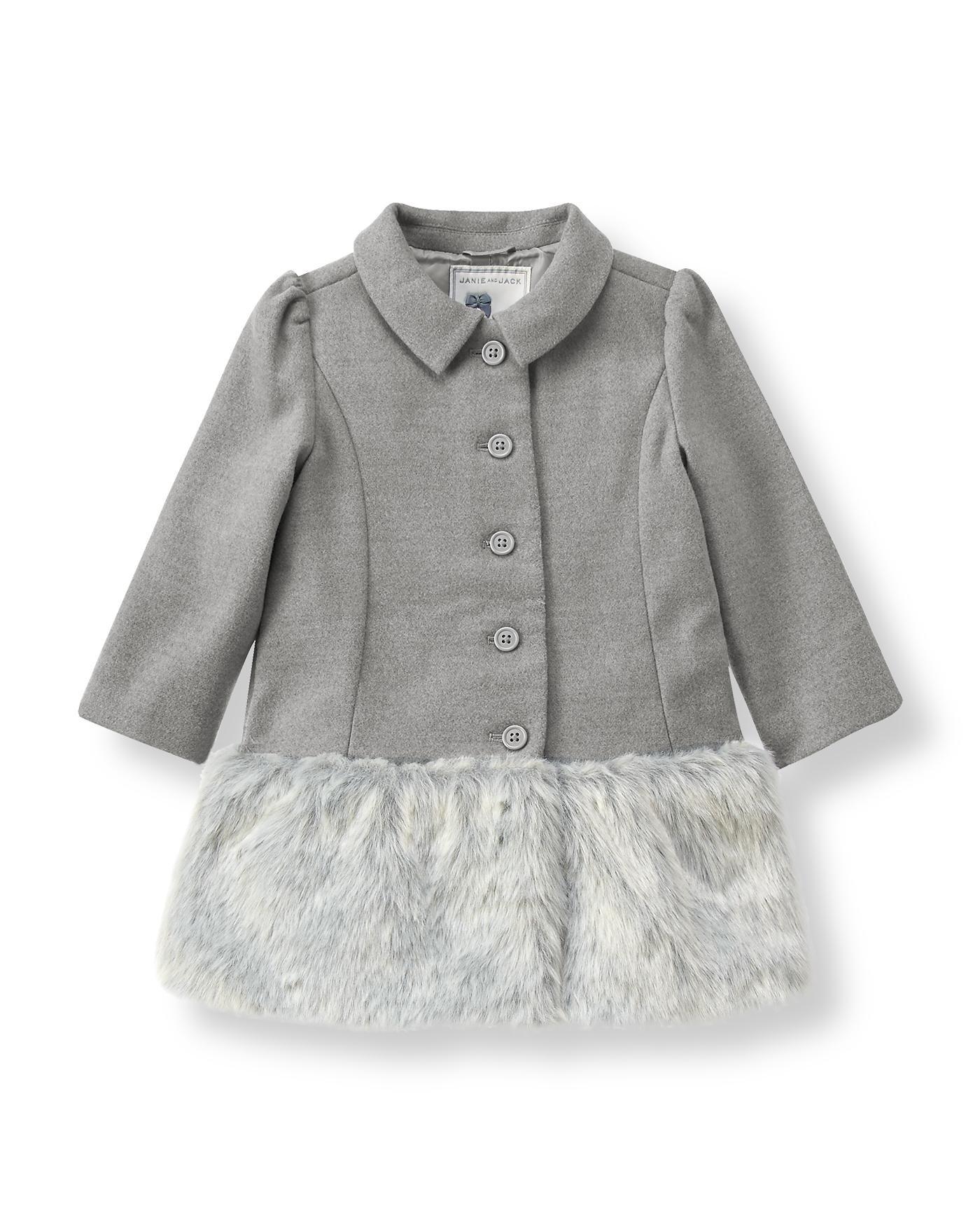 Faux Fur Trim Coat image number 0
