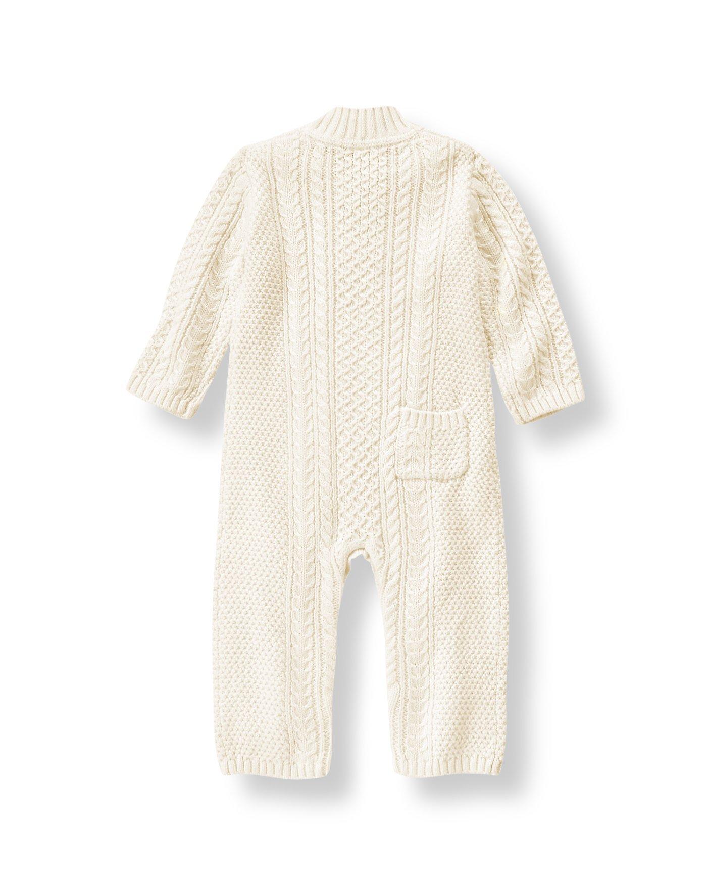 Newborn Ivory Cable Knit One-Piece by Janie and Jack