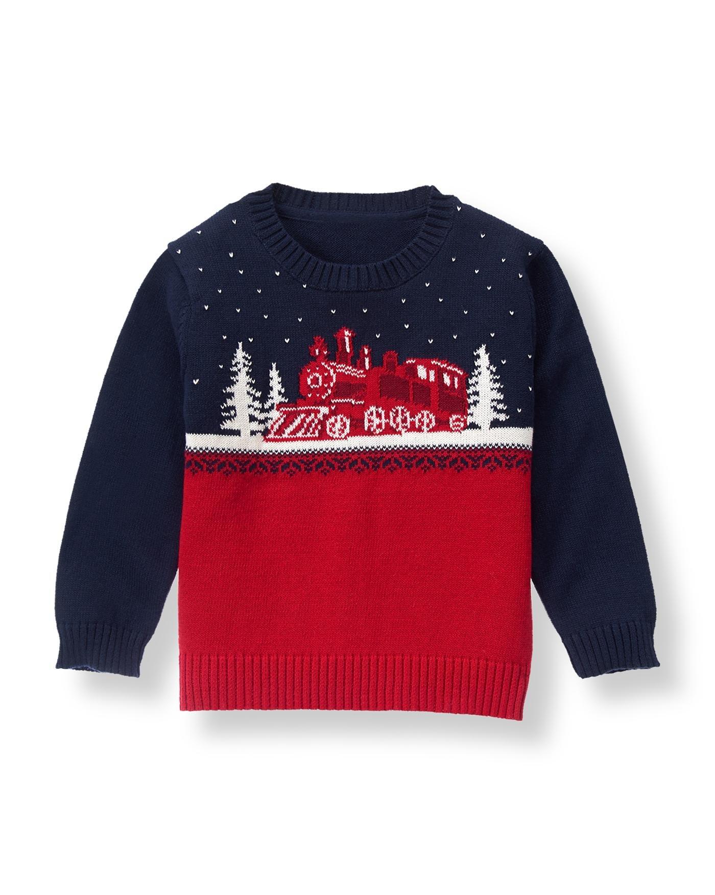 Boy Connor Navy Tiger Sweater by Janie and Jack