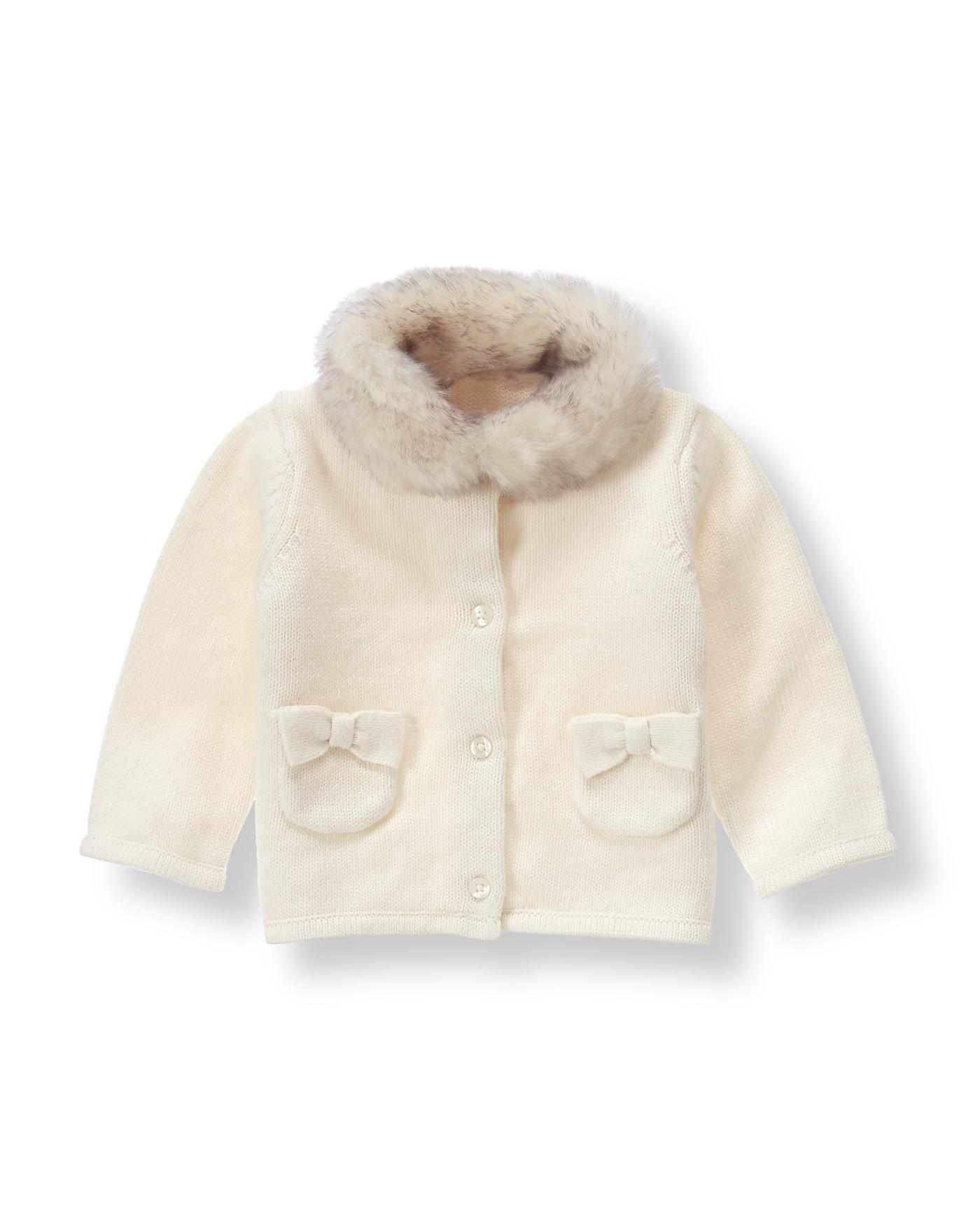 Faux Fur Collar Cardigan image number 0