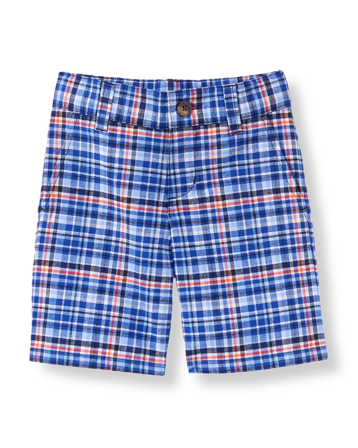 Boy Ocean Blue Plaid Plaid Short by Janie and Jack