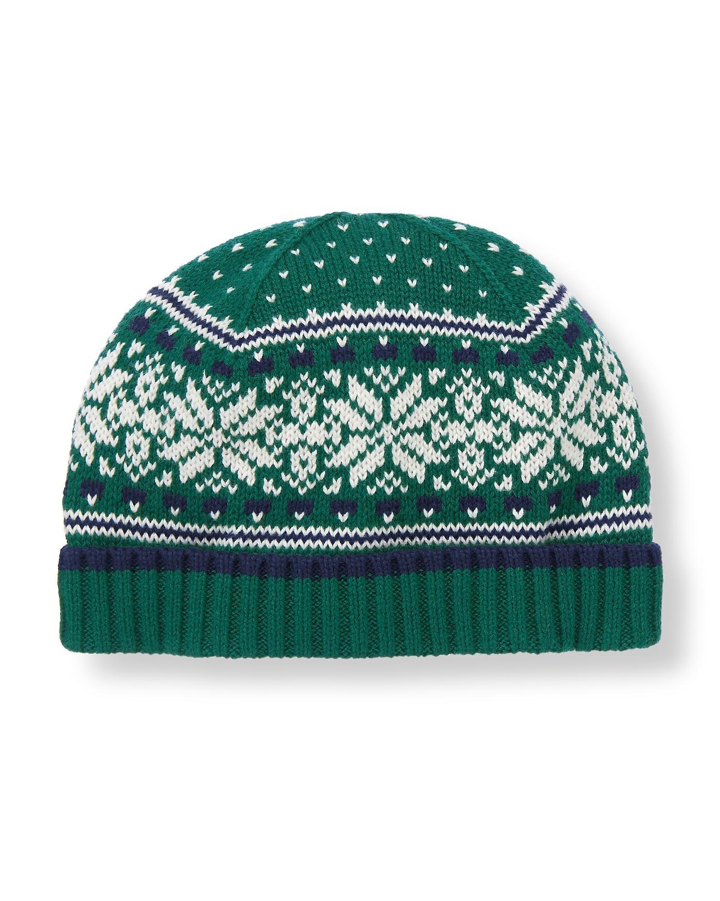 Accessories Forest Green Fair Isle Sweater Hat by Janie and Jack