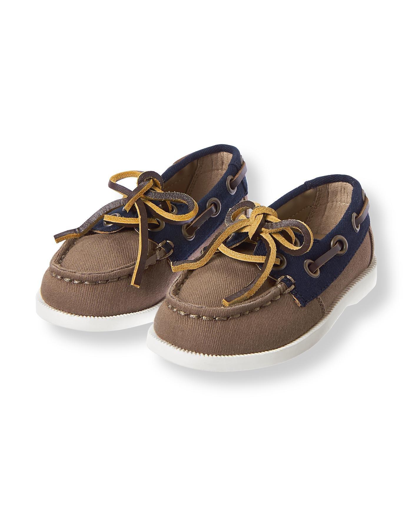 Sale Deck Brown Colorblock Boat Shoe by Janie and Jack