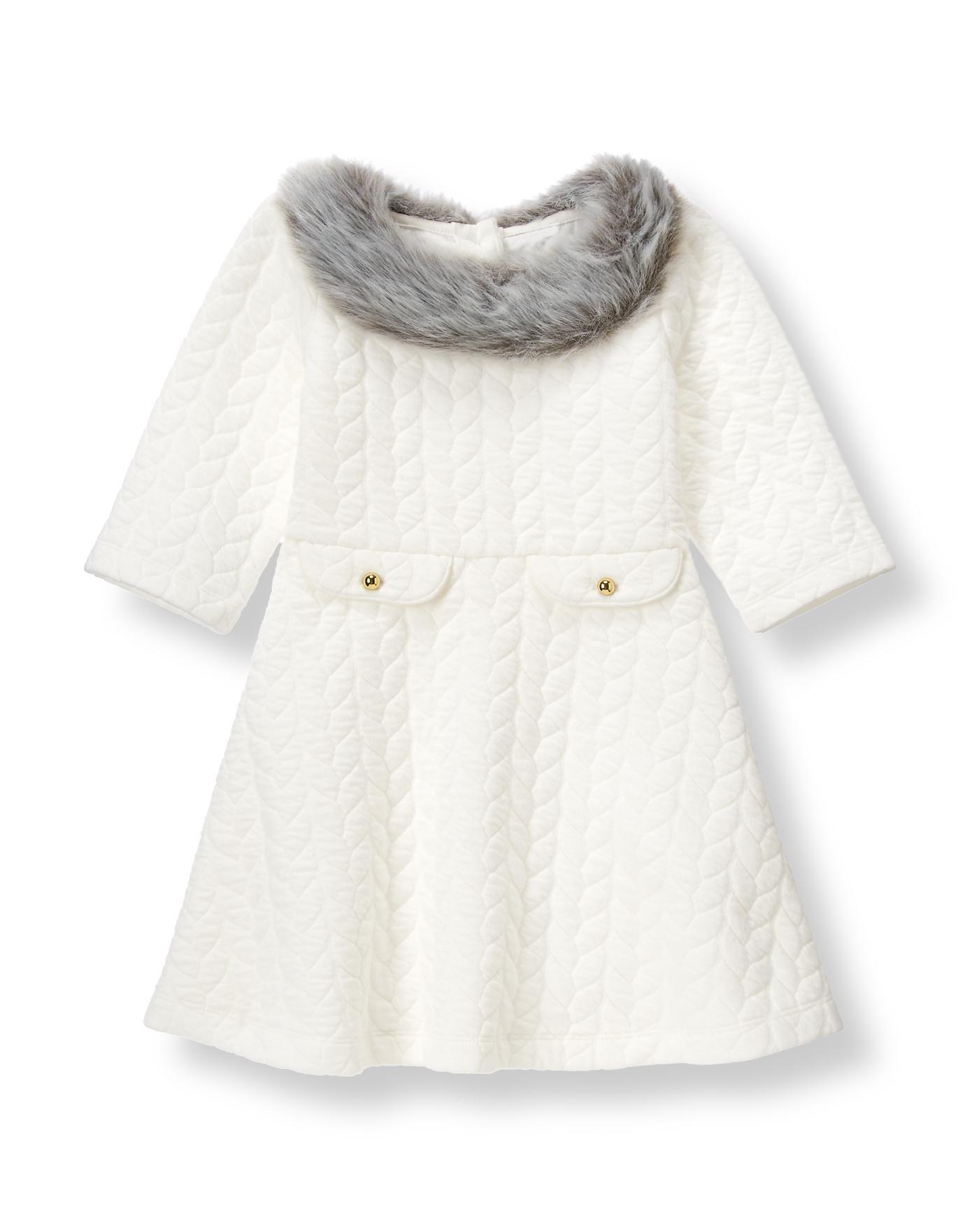Faux Fur Collar Dress by Janie and Jack