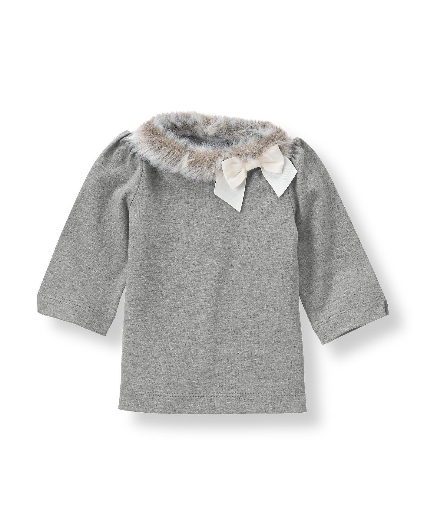 Faux Fur Collar Top image number 0