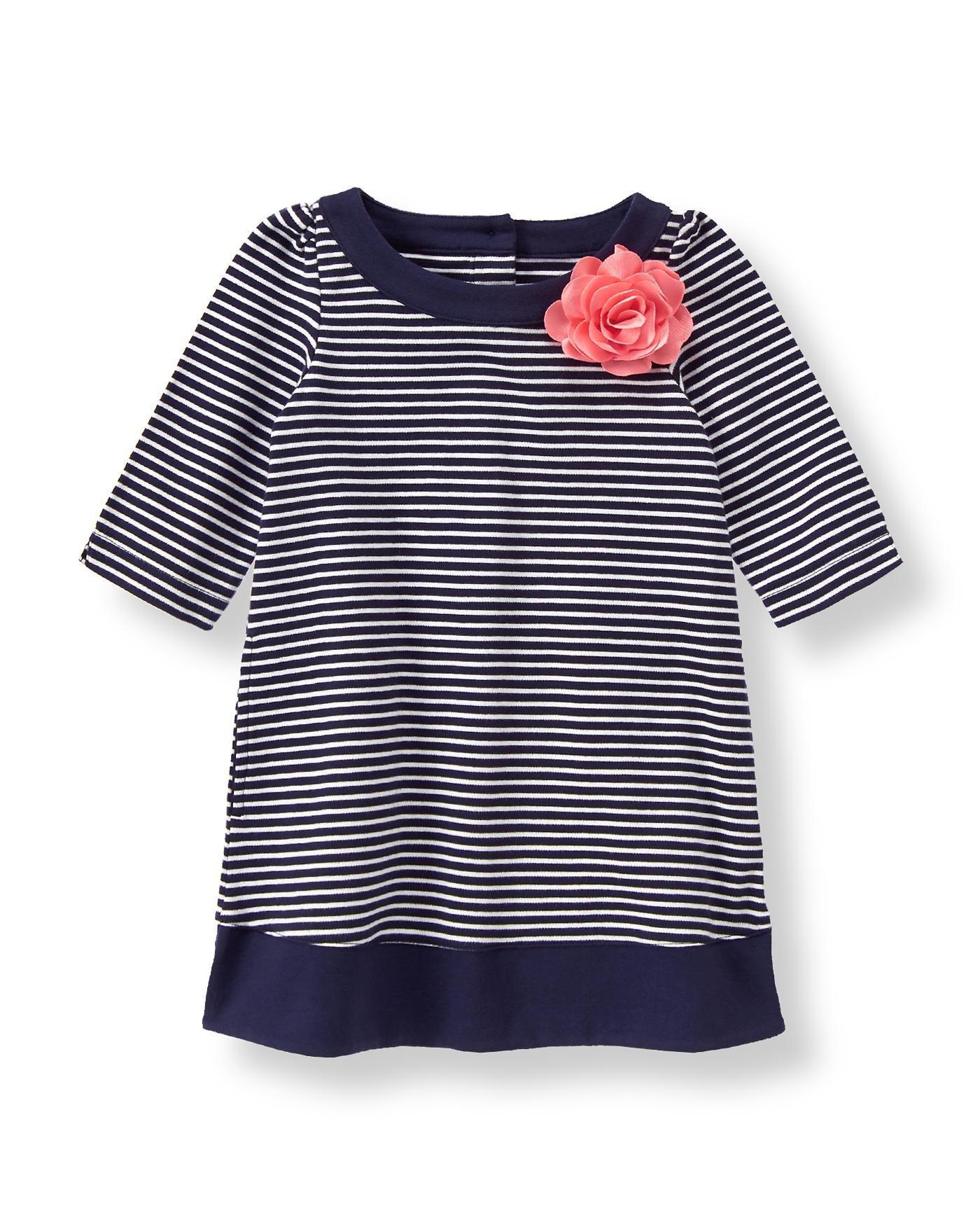 Floral Striped Pone Dress image number 0
