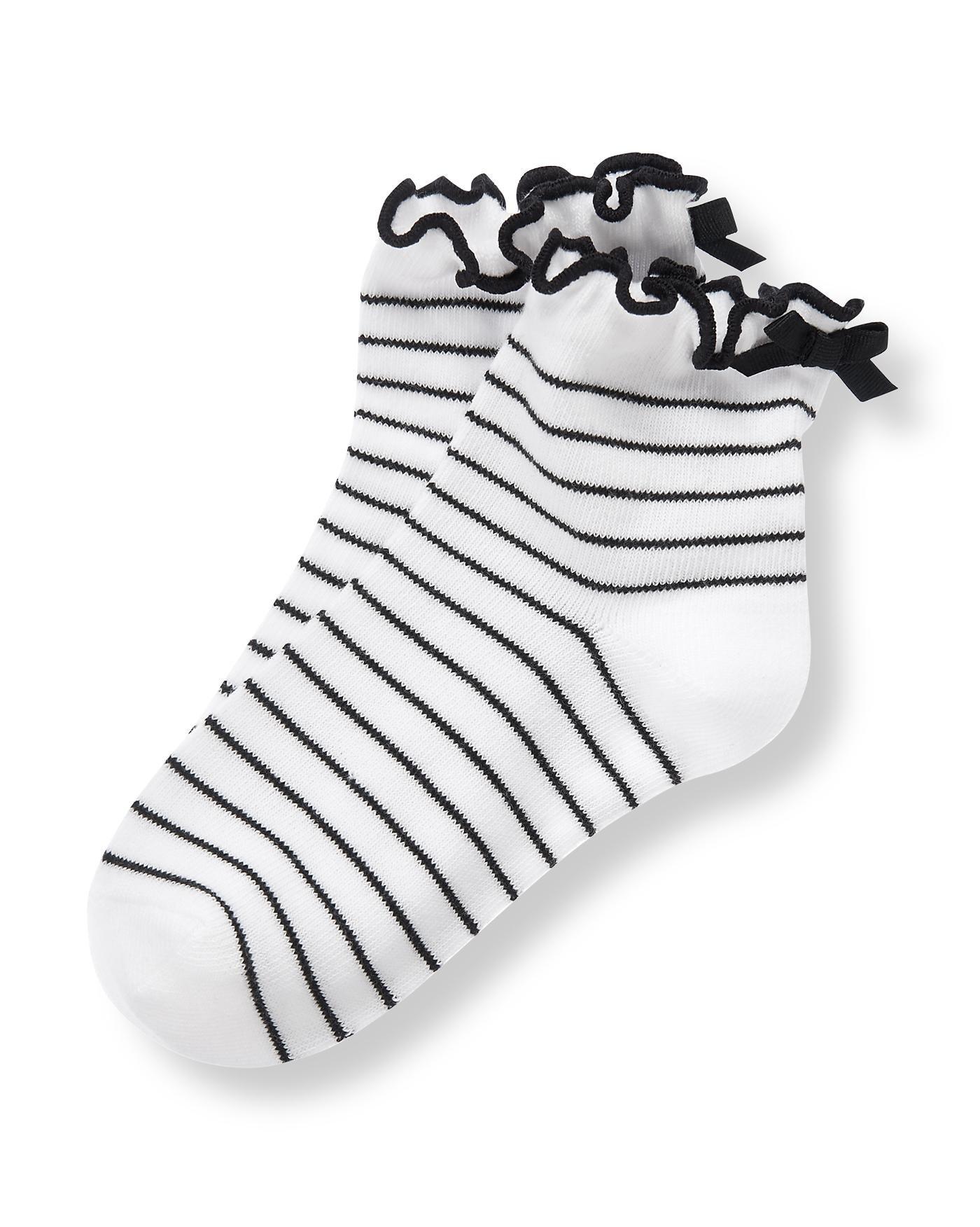 Accessories White Stripe Striped Sock by Janie and Jack