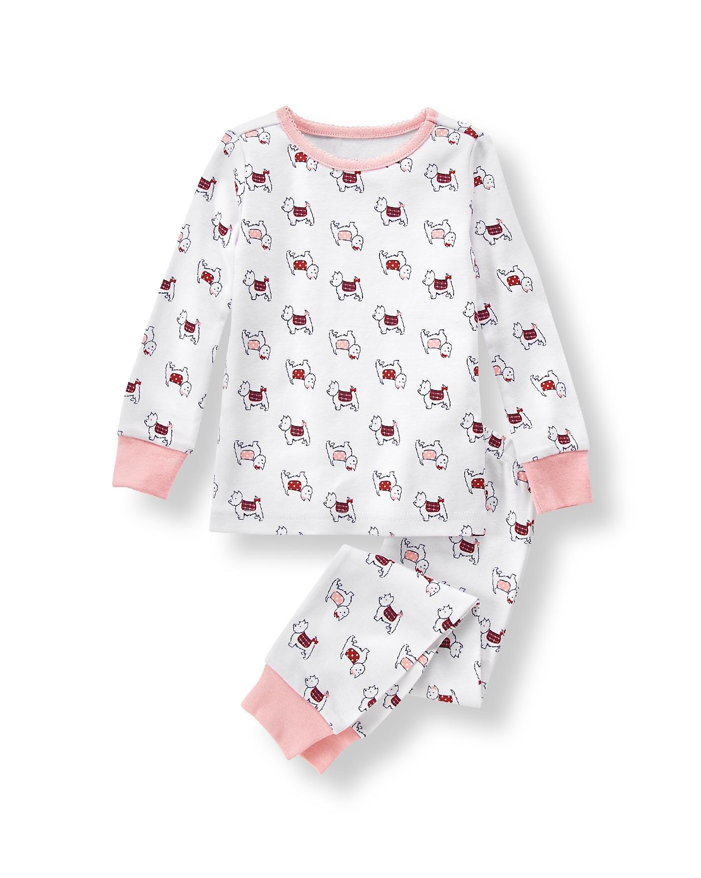 Girl White Scottie Dog Pajama Set by Janie and Jack