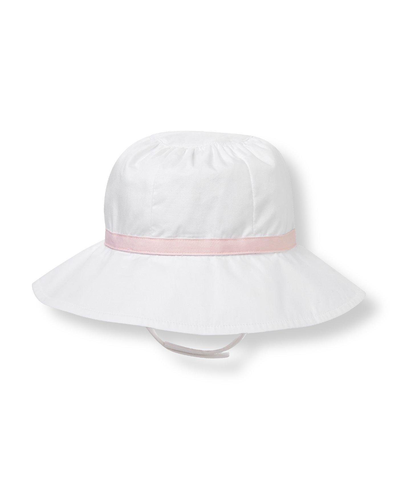 Accessories White Bow Bucket Hat by Janie and Jack